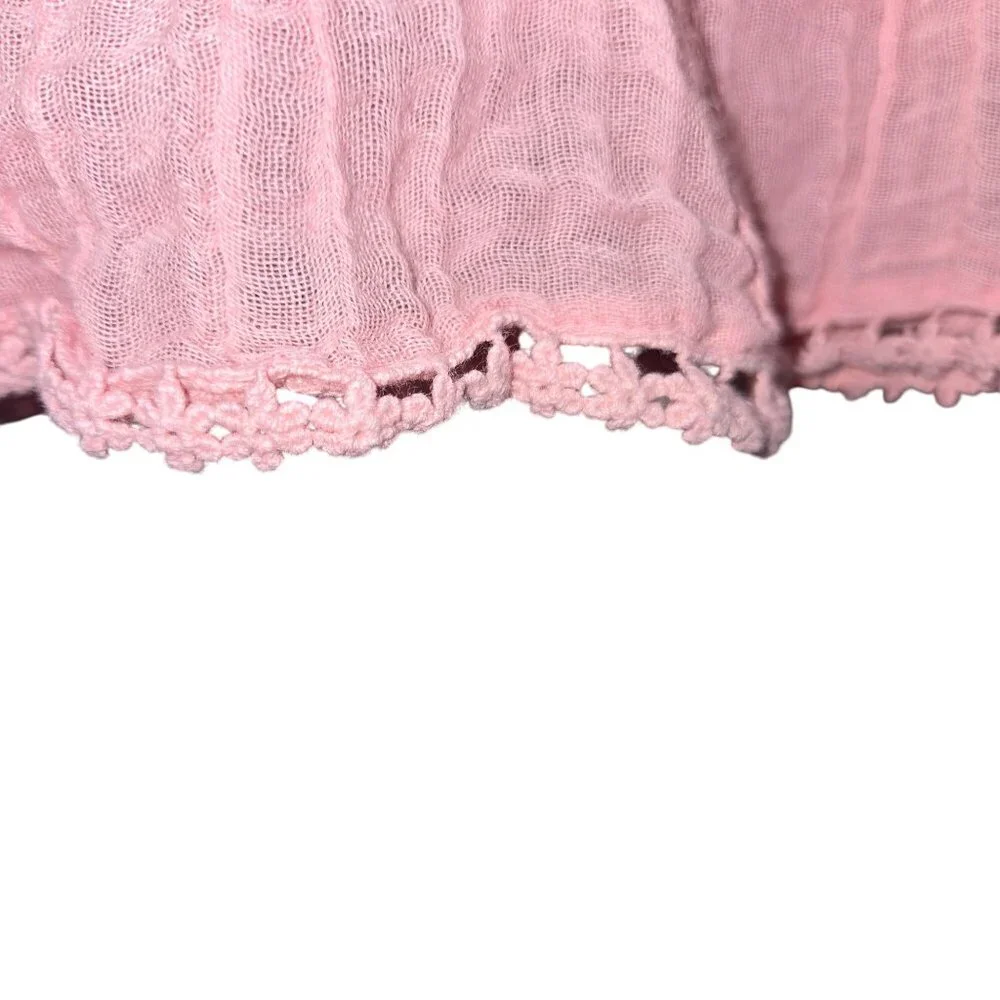 Guess Pink Lace Long Sleeve Button-Down Dress  arita dress without belt - Picture 14 of 16